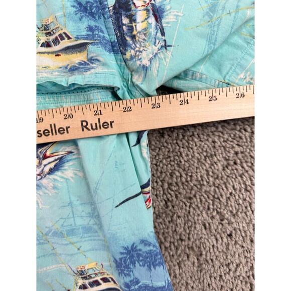 World Wide Sportsman Shirt Mens Large Blue Sport Fisherman Vented Button Up - Picture 8 of 9